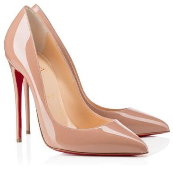 Christian Louboutin Shoes - Pigalle Follies 100 patent-leather pumps in Nude